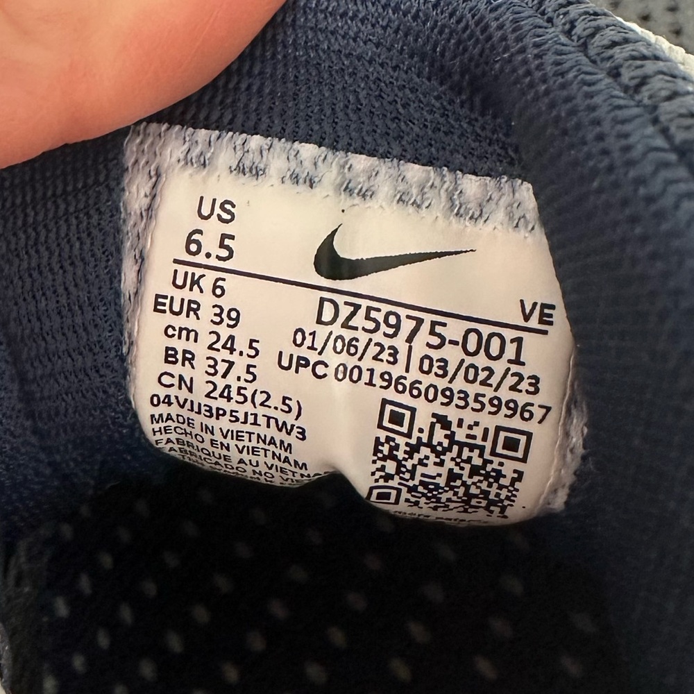 Nike Pegasus 40 Men's Sneakers - Dark Gray and White - Picture 5 of 5